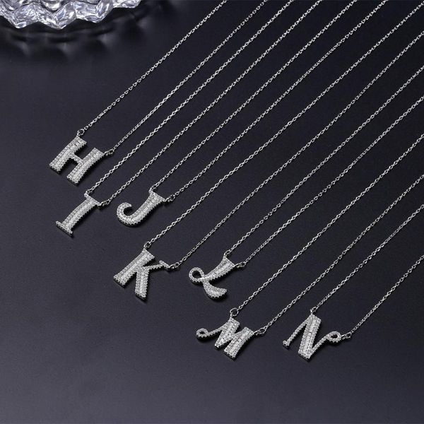 

pendant necklaces 26 english alphabet lovers gifts love necklace jewelry diy tiptok romantic travel same style, Silver