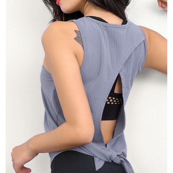 

yoga outfit fe265 mesh cloths fitness shirts sleeveless women tank workout running t shirt quick dry sports vest ladies
