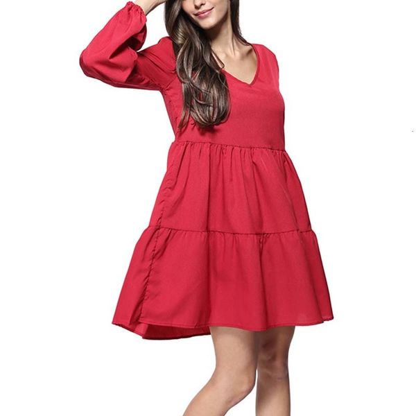 

v-neck straight women autumn winter dress seelve patchwork fi4x, Black;gray