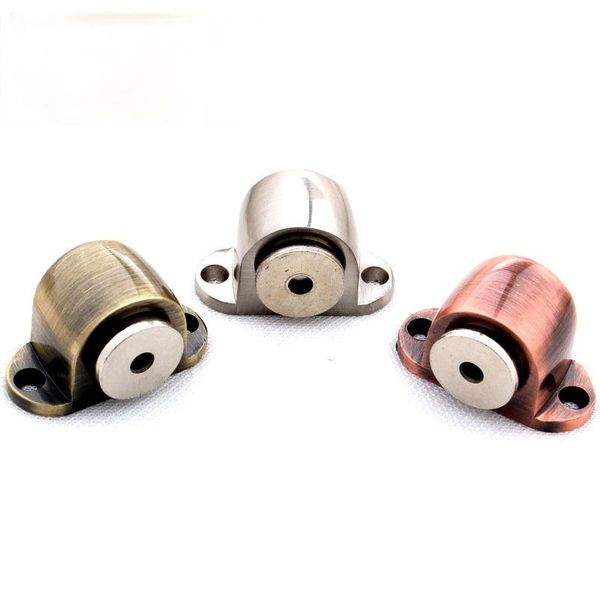 

door catches & closers zinc alloy scasting powerful floor-mounted magnetic holder 54mm*35mm satin nickel brushed ser