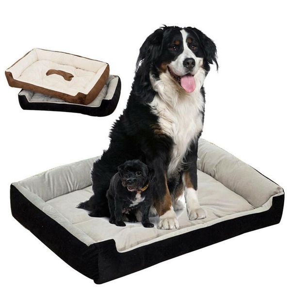 

kennels & pens dog kennel mat pet bed supplies fleece soft sofa cushion bone house puppy washable printing hand waterproof