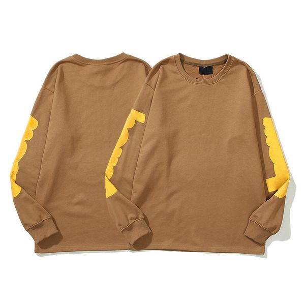 

mens women hoodies sweatshirts sportwear letter printing unicorn arm long sleeve t-shirt brown oversize pullover cotton o-neck luxurys desig, Black