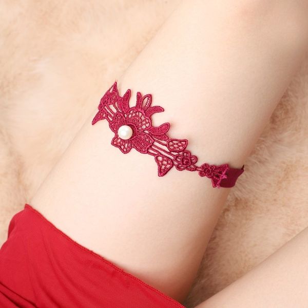 

wedding strass beads ee flower blue set for women/women/bride dij ring bridal leg tights, Black;white