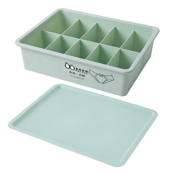 

storage drawers clear large size family clothes bra underwear socks bins plastic box drawer with lid solid color printed 10 or 15 cells
