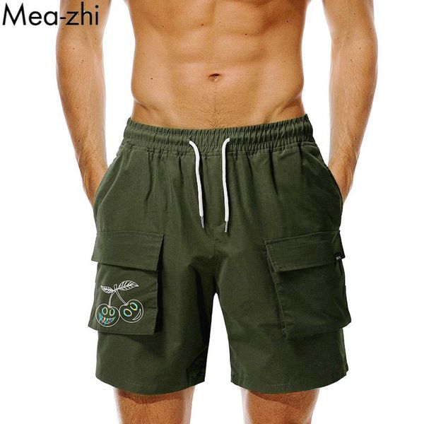 

men's shorts summer loose casual work daily short pants men, White;black