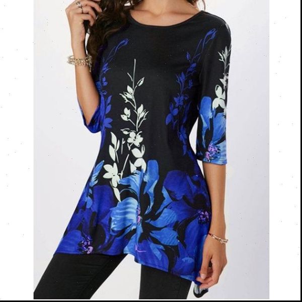 

casual summer shirts women 2021 boho floral stretch beach shirt tunic loose long party blouses blue plus size 5xl, White