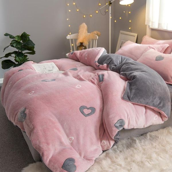 

bedding sets winter soft set cotton cartoons bed cover pillowcases kids ropa de cama home textile db60cd