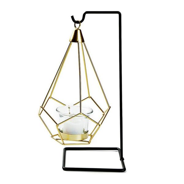

golden metal candle holders novelty nordic candles for bedroom living room restaurant washing room decor air plant stand