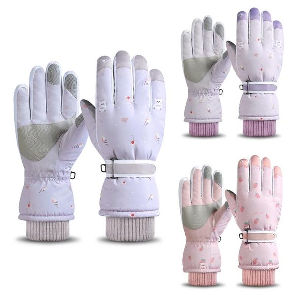 

ski gloves winter warm waterproof full finger touchscreen riding driving with fleece lining