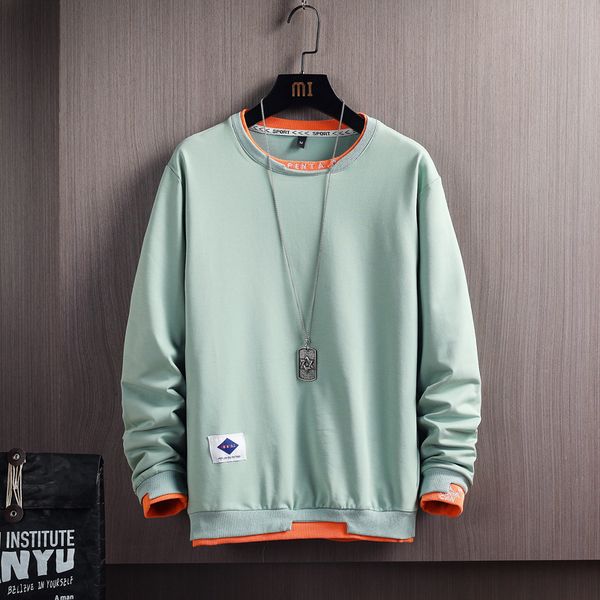 

fashion trend - w501-2021 spring youth fashion round neck sweater, Black