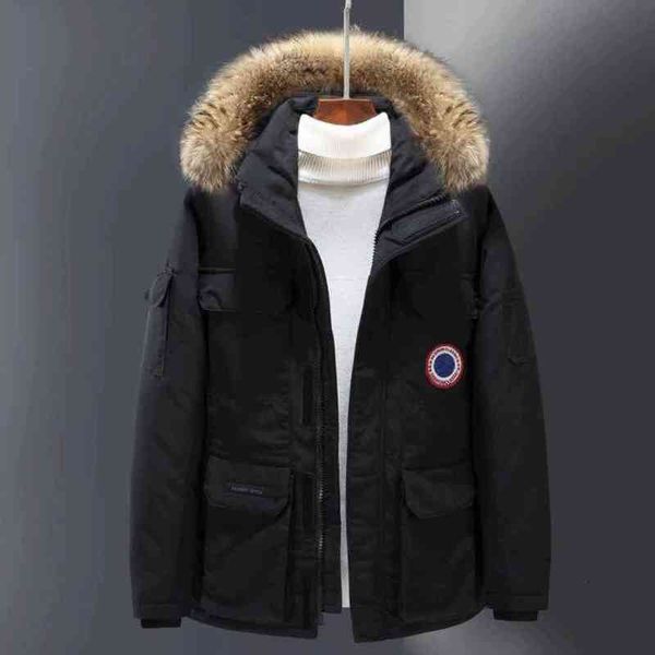 

fashion designer luxury winter canadian map table goode coat mens womens down jacket outdoor work thickened warm clothes gooses, Black