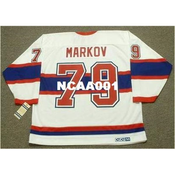 

001s #79 andrei markov montreal canadiens 1946 ccm vintage retro home hockey jersey or custom any name or number retro jersey, Black