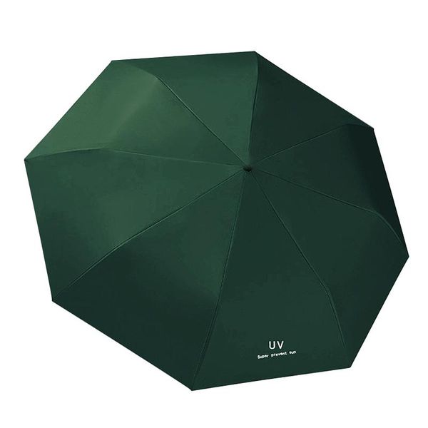 

umbrellas travel umbrella automatic folding rain three fold thickened black glue sunscreen parasol