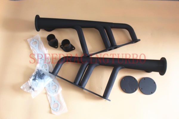 

manifold & parts black lake style headers for sbc 265-400 v-8 chevy rod street rat exhaust stainless turbo maninfold downpipe one pair