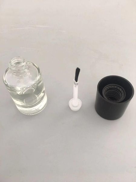 

storage bottles & jars 10pc 10ml transparent glass nail polish bottle empty with lid brush cosmetic containers