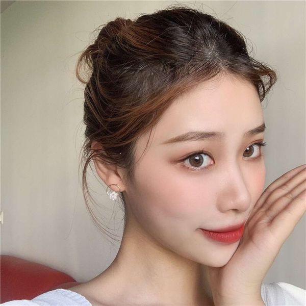 

round pearl ball earrings small earrings