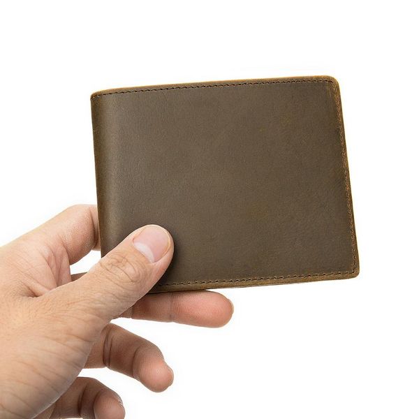 

wallets men organizer bag business card holder real leather male fashion casual clutch short wallet bags, Red;black