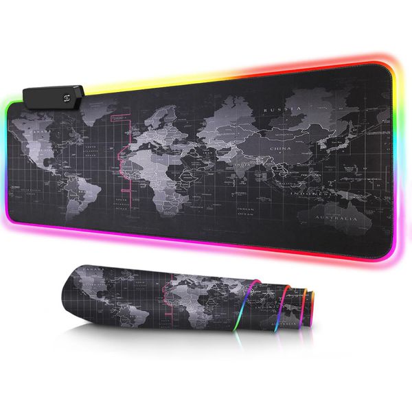 RGB Gaming Mouse Pad Gamer XXL Mousepad Mouse Mat Masa Halısı Mouse için Büyük Klavye Pad Bilgisayar Yüzeyi Big Mause Ped