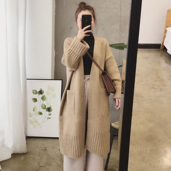 

2021 new solid autumn spring woman's cardigan long sleeve female sweater with pockets basic warm outwear cardigans for ladies ohk3, White;black