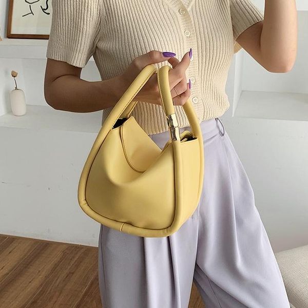 

korean fashion women handbag small solid color pu leather bucket shoulder bags for ladies totes female messenger purple waist