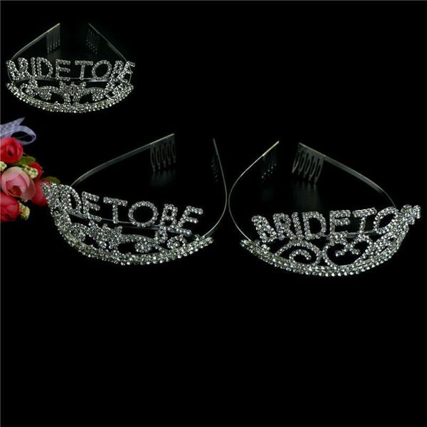 

hair clips & barrettes sparkle tiara bride to be bridal shower supply bachelorette hen party crown, Golden;silver