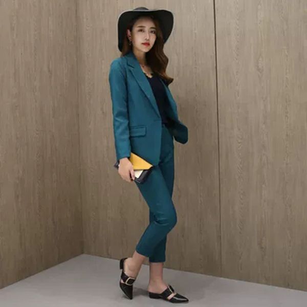 

piece set 2 women suit the new career female 2021 autumn long - sleeved small jacket trousers casu ry6k, White;black