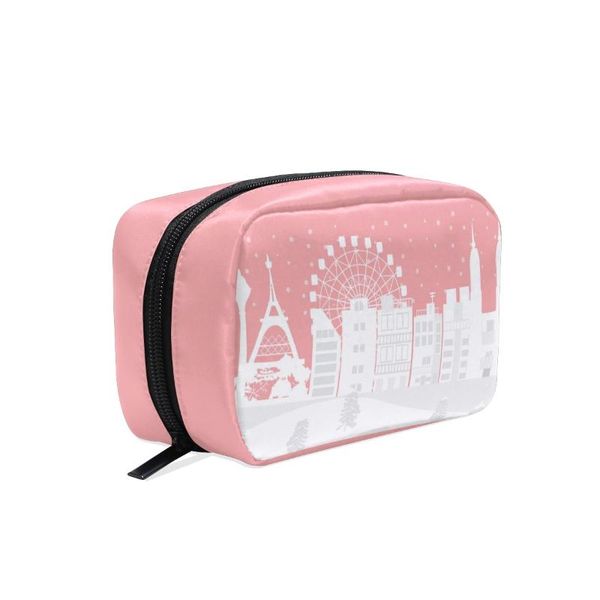 

cosmetic bags & cases fengju makeup bag portable toiletries fashionable square storage for girls lady woman merry christmas white city