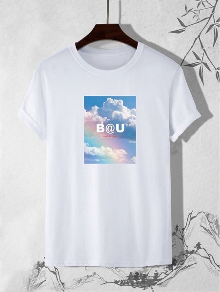 

men sky & letter graphic tee y2dv#, White;black