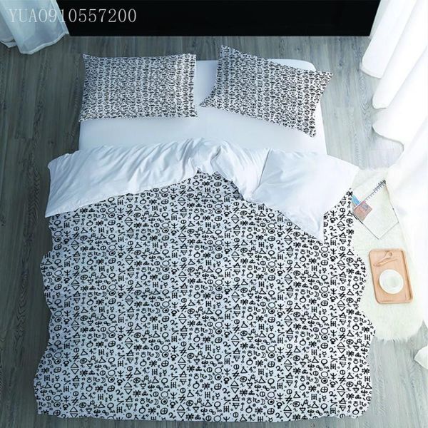 

bedding sets 2021 3d print set bedroom bed magic symbols duvet cover bedclothes  king single size customized gift