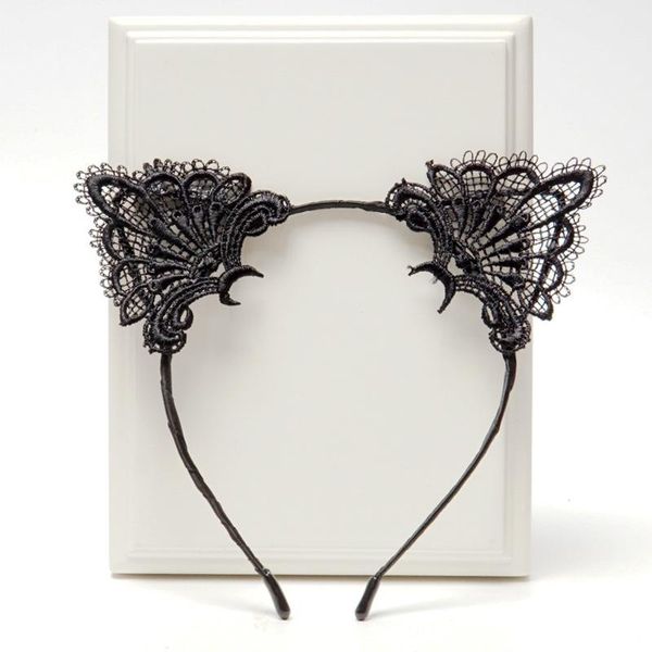 

hair accessories cute and black lace cat ear headband headwear adult