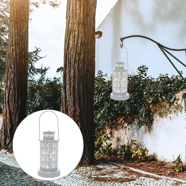 

candle holders garden hanging lantern hollow wind light handle adornment for home