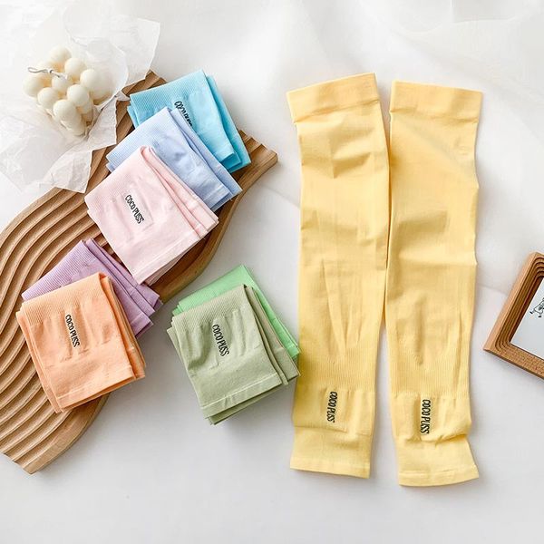 

five fingers gloves sun protection sleeve female half-finger silk summer riding thin hand sleeves, Blue;gray