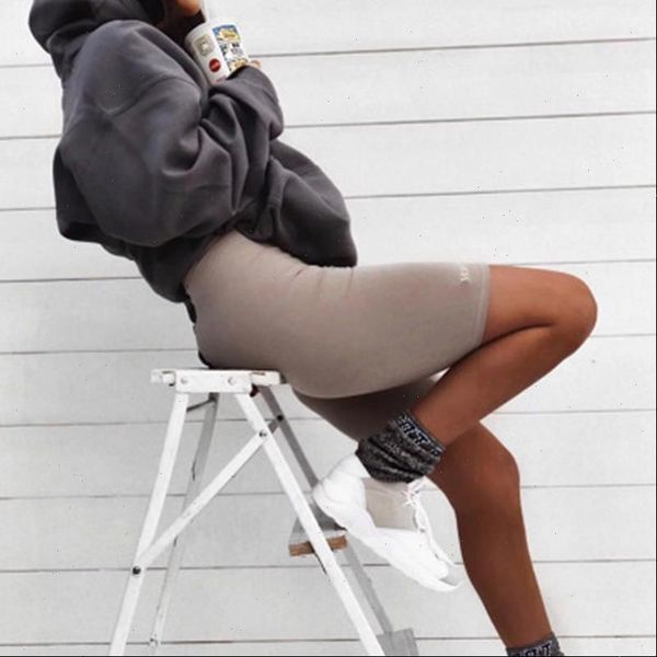 

women cotton shorts high waist biker casual cotton black athleisure cycling clothes pantalones clothing fitness, White;black