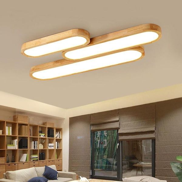 

new remote control minimalist ceiling lights wooden decorative ceiling lamps panels for living room bedroom corridor luminaire