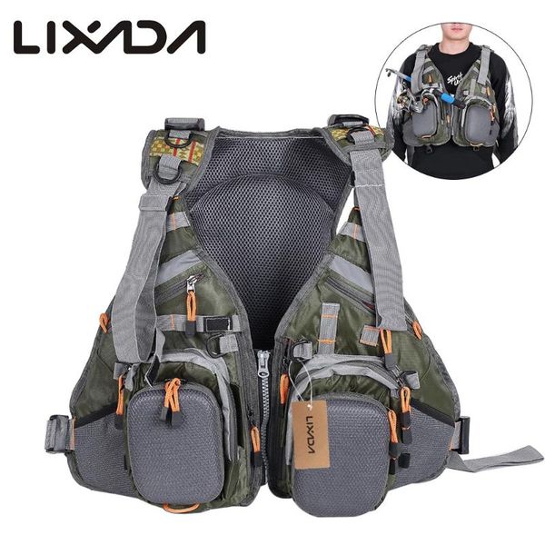 

lixada fishing vest outdoor fishing safety life jacket fisherman vest swimming sailing boating kayak floating safety device