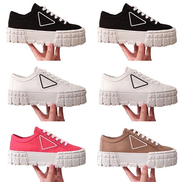 

nylon luxurys gabardine ins platform womens casual shoes triple black white red lady fashion flat leisure canvas designers sneaker
