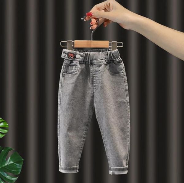 

jeans 2021 spring autumn baby boy girl pants korean version of trousers children's wear size 90-130, Blue