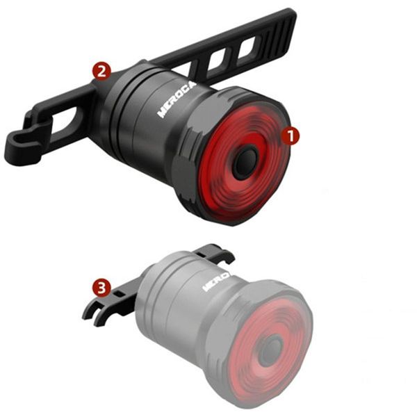 

meroca road bicycle super one led taillights intelligent sensor light usb charge mtb bike