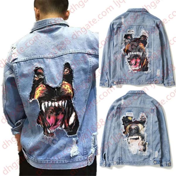 

men jeans jacket with embroidery patch american euro fashion denim wear worn effect slim fit faded, Black;brown