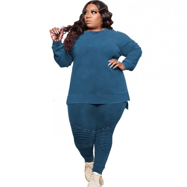 

more size two sets of women's pullovers and 2-piece clothing outfits new spring with shredded ribs home wear lounge together pd1s, Gray