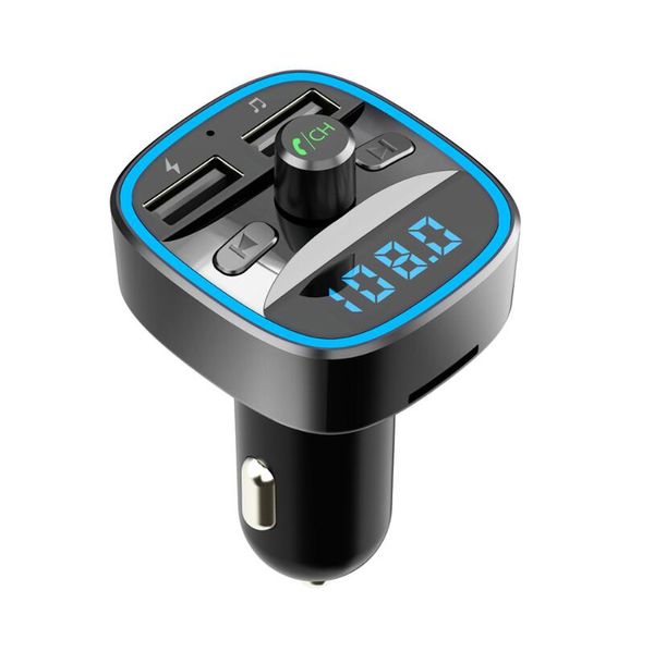 

t25 car mp3 music player bluetooth 5.0 receiver fm transmitter dual usb car charger u disk tf card lossless music player