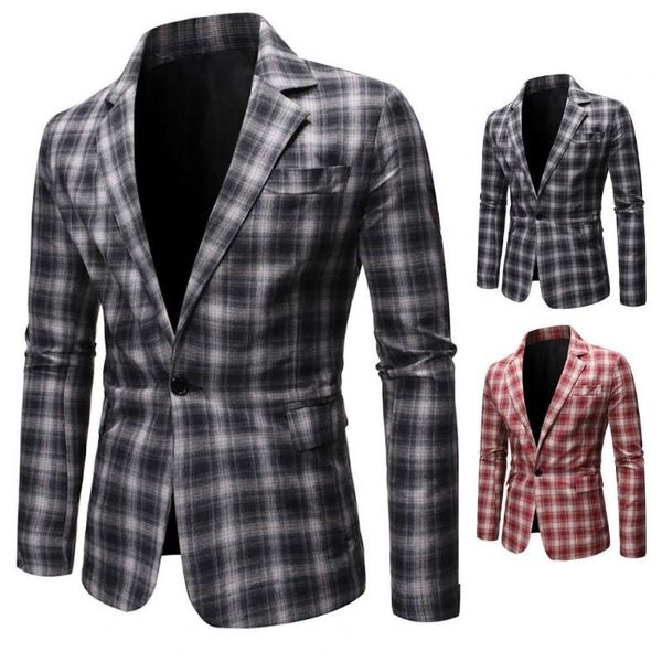 

men's suits & blazers formal soft lapel single button blazer for business men, White;black
