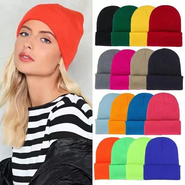 

beanie/skull caps winter hats for women men beanies knitted solid cool hat girls autumn female beanie warm bonnet casual cap wholesale, Blue;gray