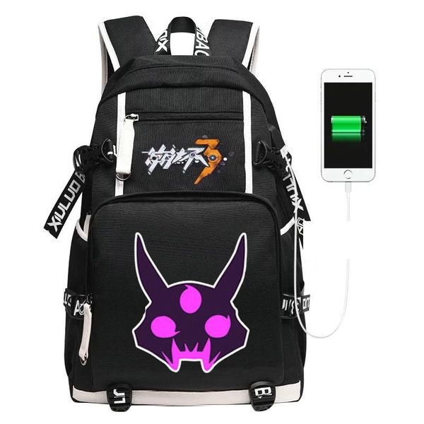

backpack raiden mei honkai impact 3 daypack massive electric schoolbag game rucksack satchel school bag computer day pack