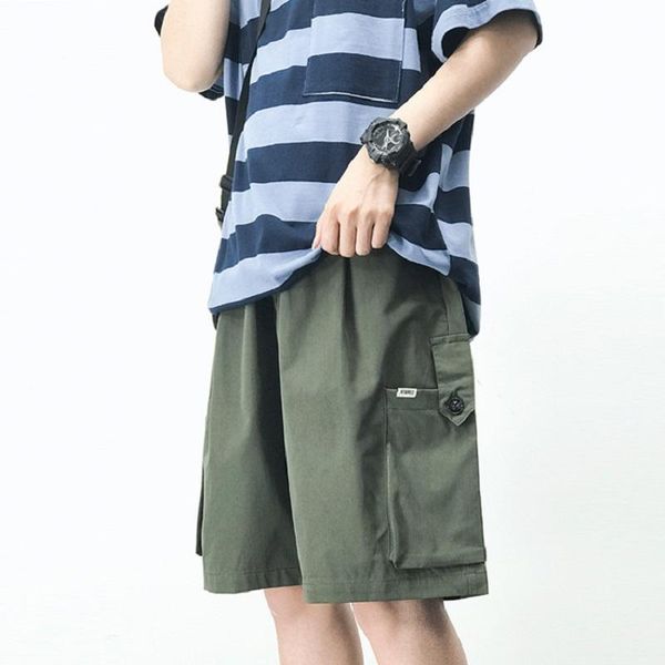 

mens shorts summer new japanese loose overalls shorts, tide brand all-match thin casual sports five-point pants men sweat pants, White;black