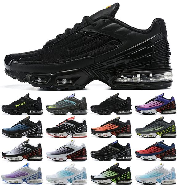 

tn plus 3 outdoor shoes triple black all white deep royal z gold green aqua tuned iii mens womens trainers sneakers size 36-46