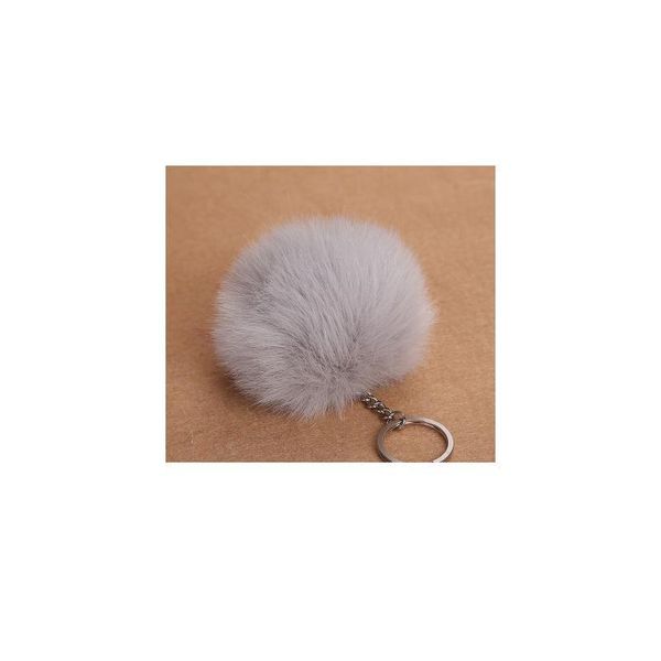 

fluffy pompon fur ball key chain for women faux rabbit fur pompom keychain charm bag key ring holder gifts ran jlloup