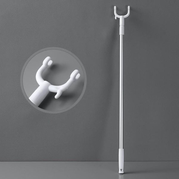 

hangers & racks retractable balcony fork pole clothes space saving drying for home