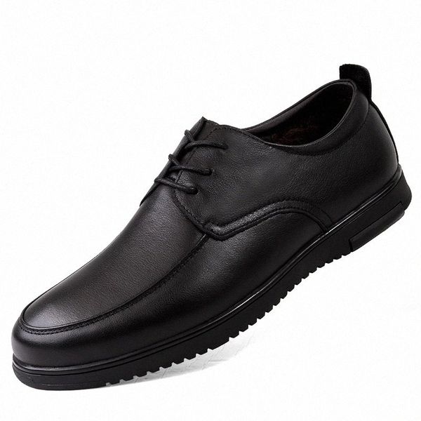 

men genuine leather shoes breathable men casual shoes male business leather *7550-b22 e3wu#, Black