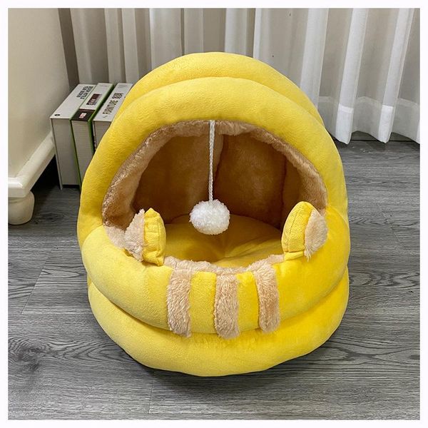 

cute cartoon dog cat nest semi closed washable cat sleeping bag soft warm winter